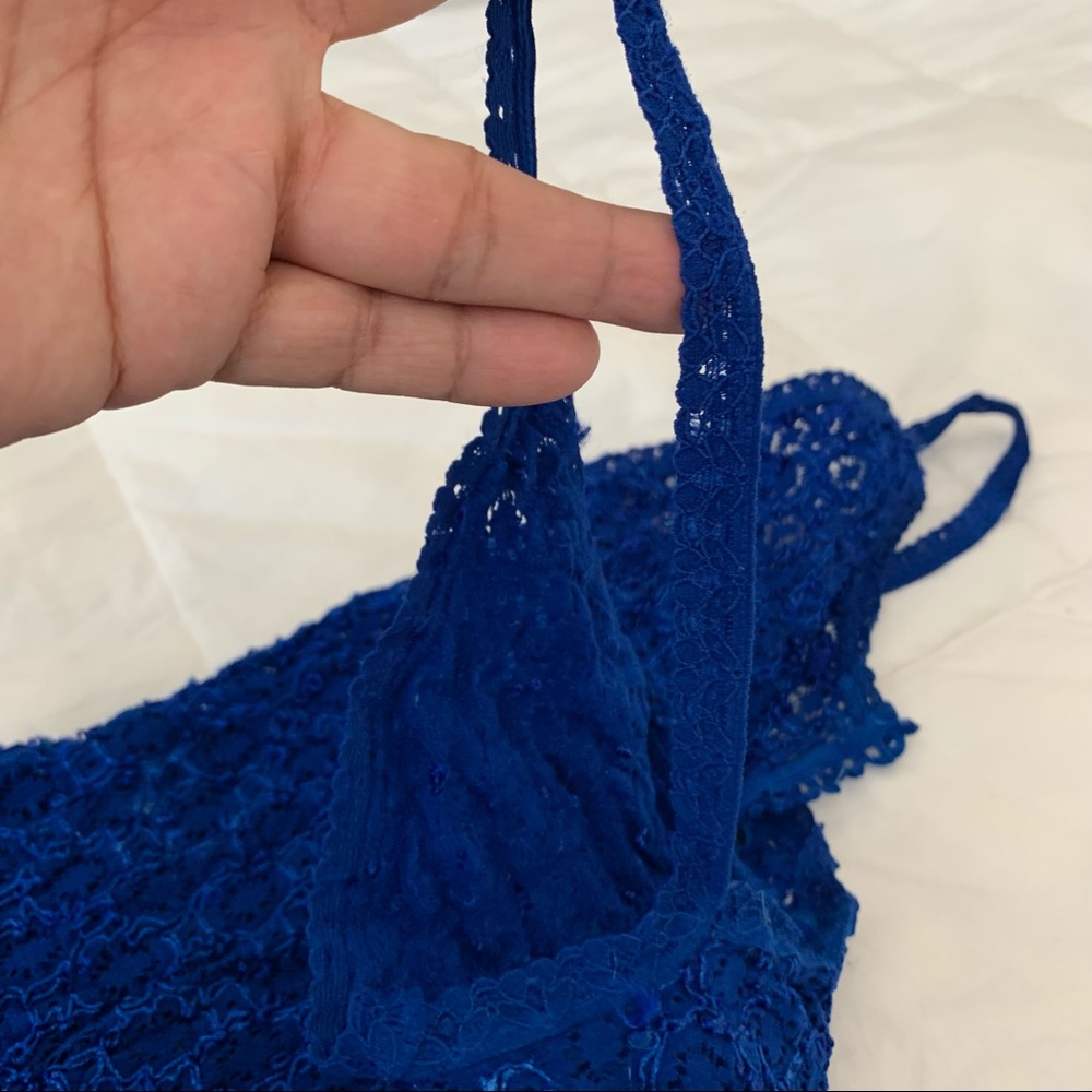 Sexy Royal Blue Lacey Mini Dress XS - Picture 3 of 6